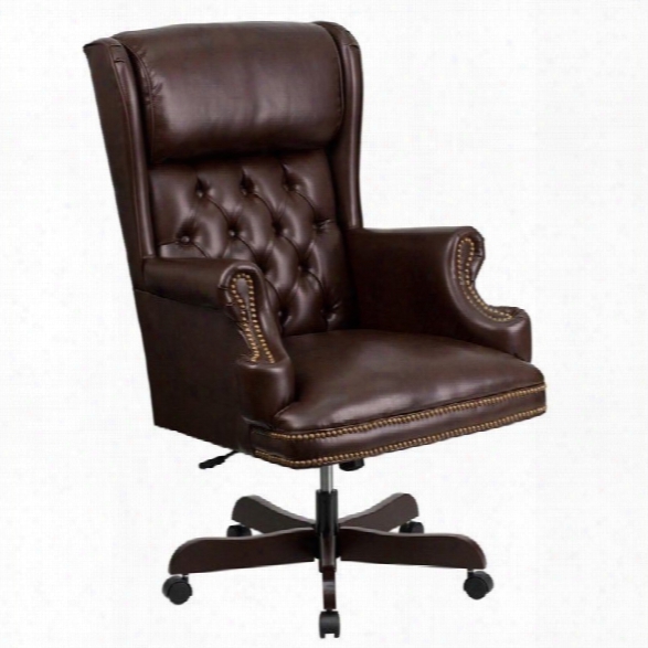 Flash Furniture High Back Upholstered Executive Office Chair In Brown