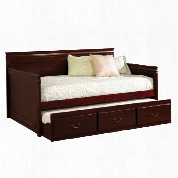 Furniture Of America Liam Twin Daybed With Trundle In Cherry