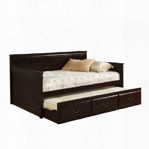 Furniture Of America Liam Twin Daybed With Trundle In Espresso