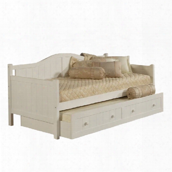 Hillsdale Staci Wood Daybed In White Finish With Trundle