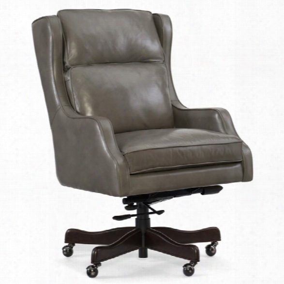 Hooker Furniture Drema Leather Home Office Chair In Gray