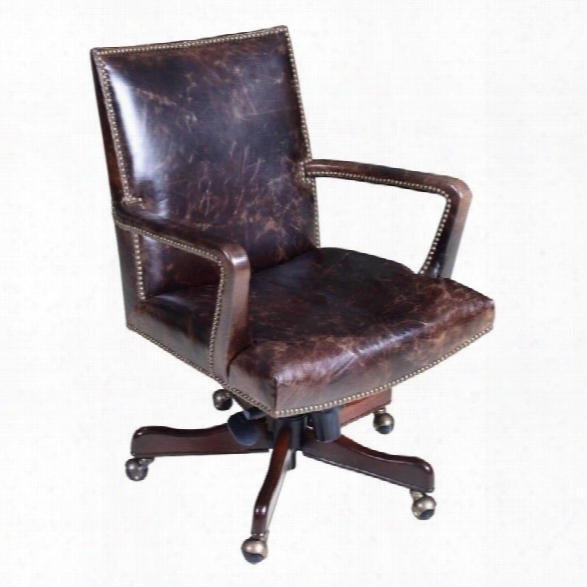 Hooker Furniture Executive Leather Swivel Tilt Office Chair In Imperial Regal