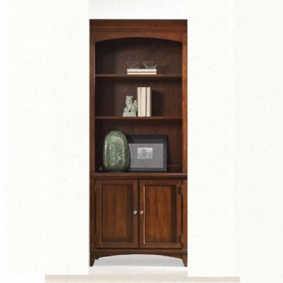 Hooker Furniture Latitude 2-door 3-shelf Bunching Bookcase In Walnut