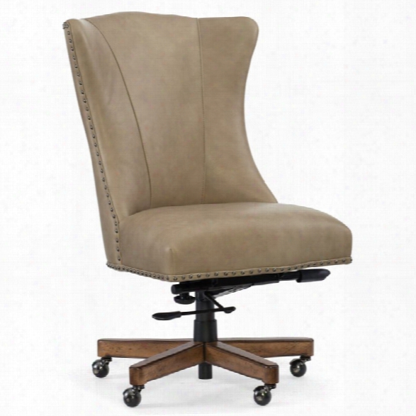 Hooker Furniture Lynn Leather Home Office Chair In Beige