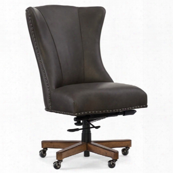 Hooker Movables Lynn Leather Home Office Chair In Gray