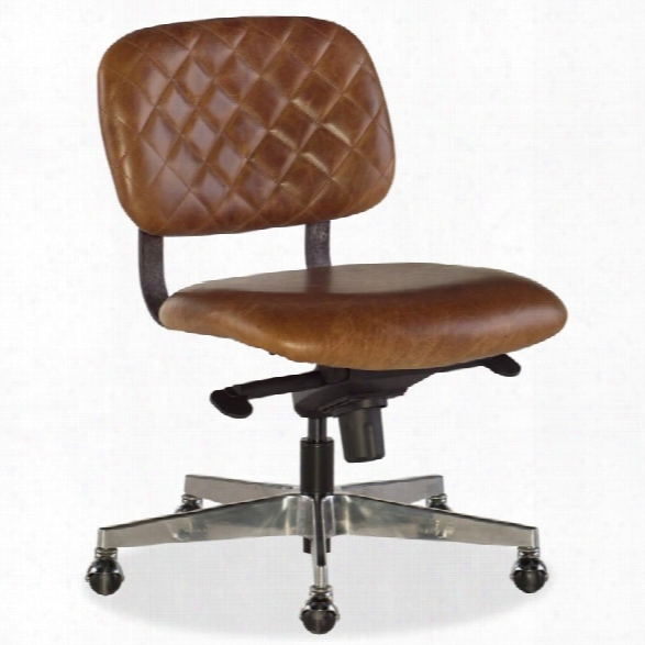 Hooker Furniture Romeo Leather Home Office Chair In Buckaroo Colt