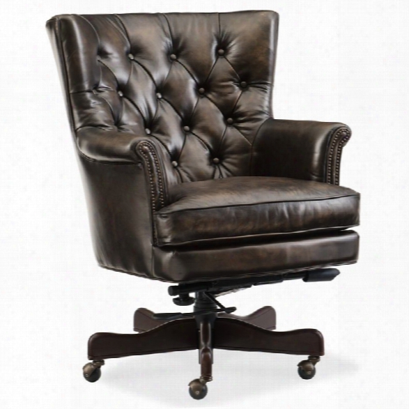 Hooker Furniture Theodore Leather Home Office Chair In Brown