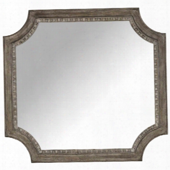 Hooker Furniture True Vintage Shaped Mirror In Light Wood