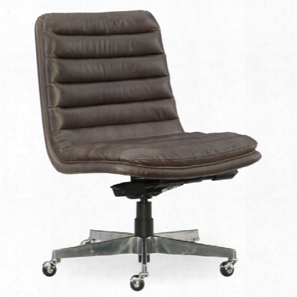 Hooker Furniture Wyatt Leather Home Office Chair In Gray