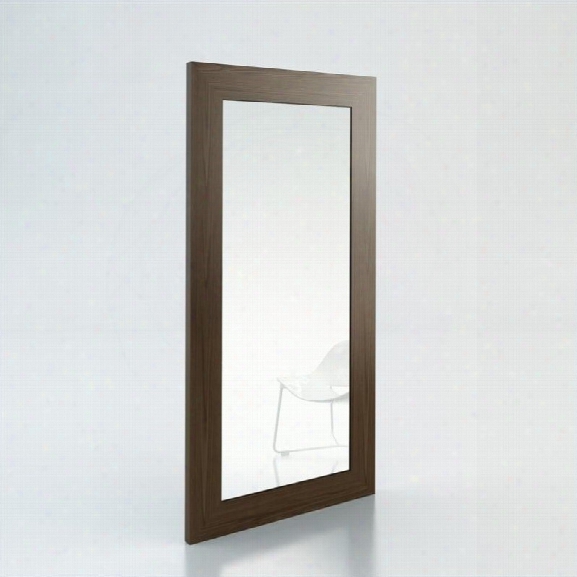 Modloft Norfolk Minimalist Modern Mirror In Walnut