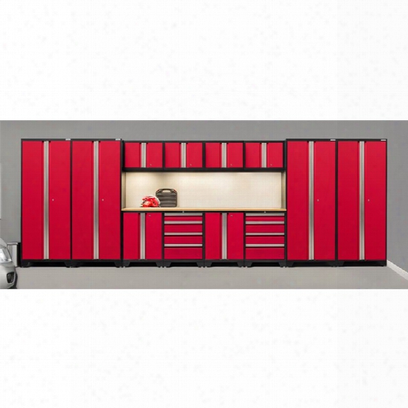 Newage Products Bold 3.0 Series 14 Piece Cabinet Set In Red