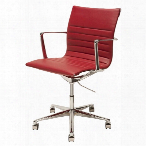 Nuevo Antonio Faux Leather Office Chair In Red