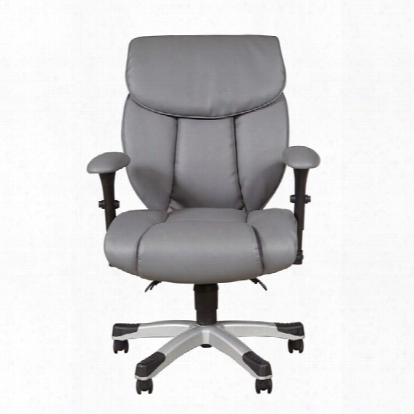 Pulaski Accentrics Hme Faux Leather Memory Foam Office Chair In Gray