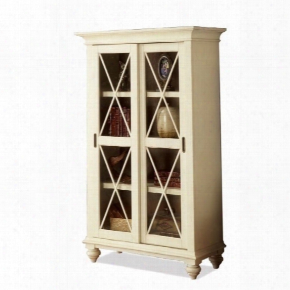 Riverside Furniture Coventry Two Tone Bookcase In Dover White