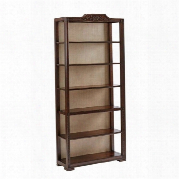 Stanley Villa Couture Viviana 6 Shelf Bookcase In Mottled Walnut