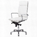 Nuevo Carlo Faux Leather High Back Swivel Office Chair in White