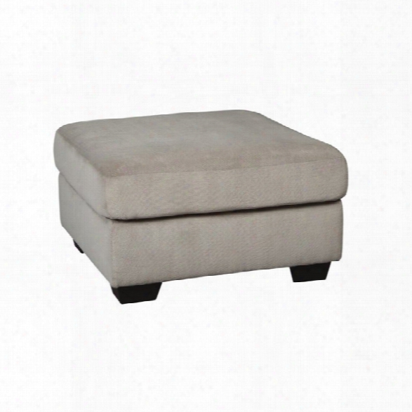 Ashley Dailey Oversized Square Ottoman In Alloy