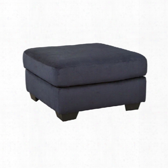 Ashley Dailey Oversized Square Ottoman In Midnight