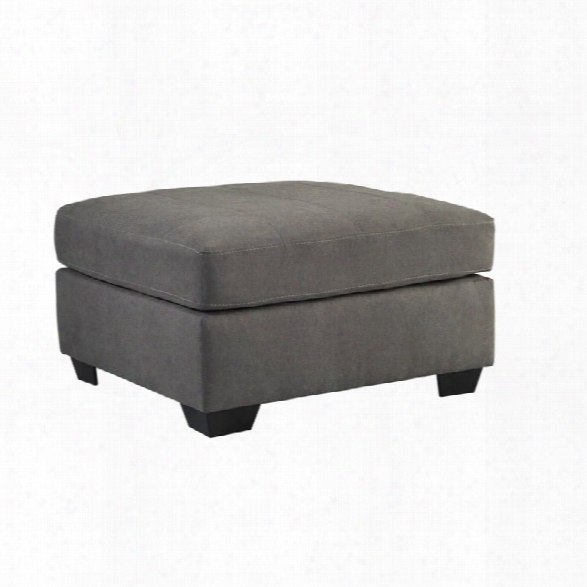 Ashley Maier Oversized Square Ottoman In Charcoal