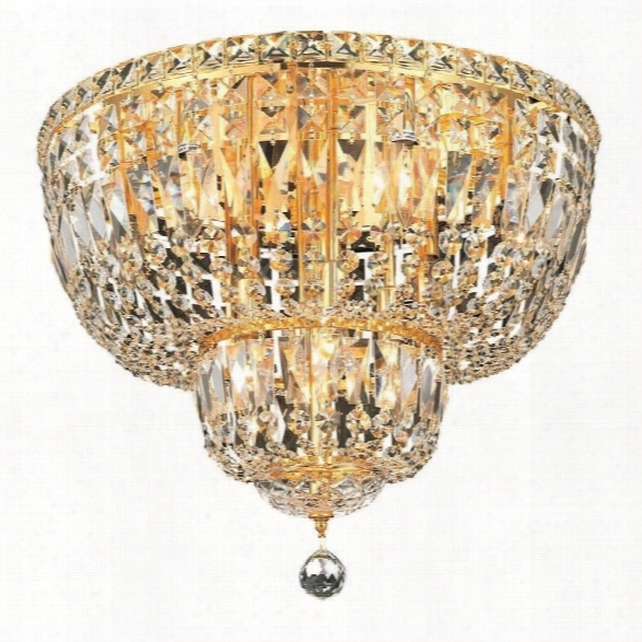 Elegant Lighting Tranquil 20 10 Light Elements Crystal Flush Mount