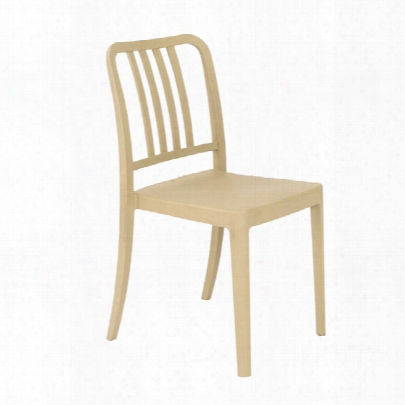 Eurostyle Halliday Stacking Chair In Taupe (set Of 4)