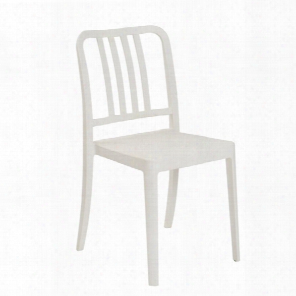 Eurostyle Halliday Stacking Chair In White (set Of 4)