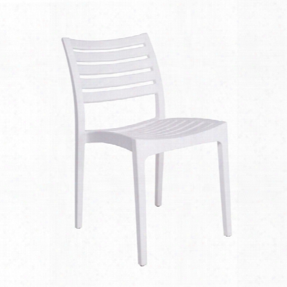 Eurostyle Morrow Stacking Chair In White (set Of 4)