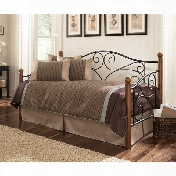 Fashion Bed Doral Daybed With Link Spring Pop Up In Black And Walnut