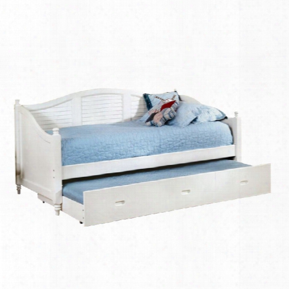 Furniture Of America Howell Platform Daybed With Trundle In White