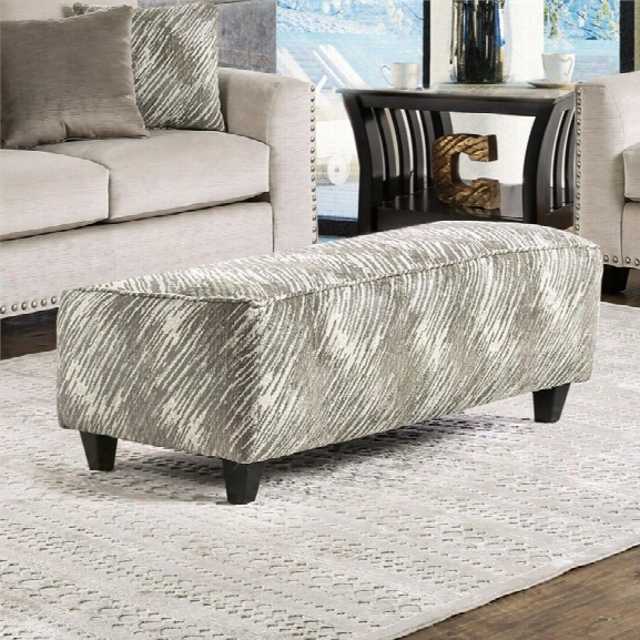 Furniture Of America Sophie Fabric Upholstered Ottoman In Light Mocha