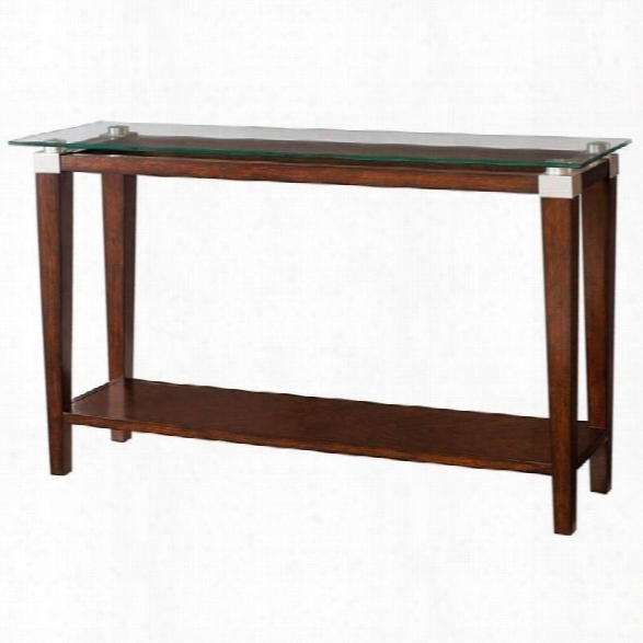 Hammary Solitaire Sofa Table In Rich Dark Brown