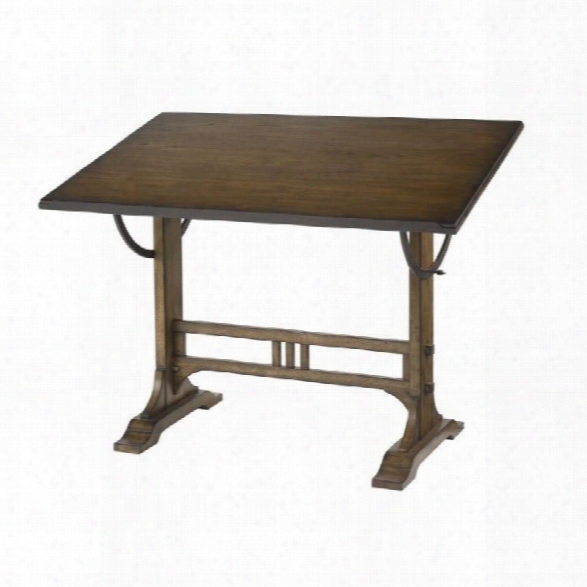 Hammary Studio Home Architect Drafting Desk In Oak