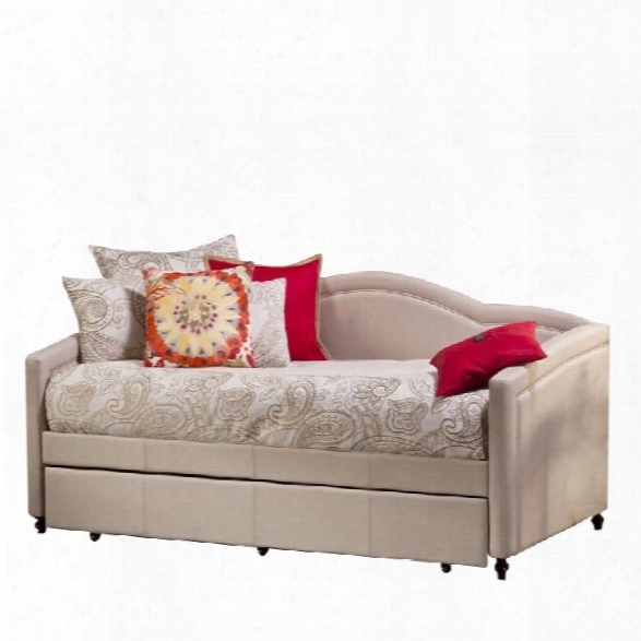 Hillsdale Jasmine Daybed With Trundle In Linen Stone