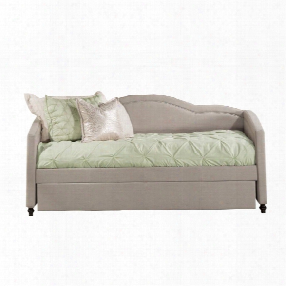 Hillsdale Jasmine Upholstered Daybed With Trundle In Dove Gray