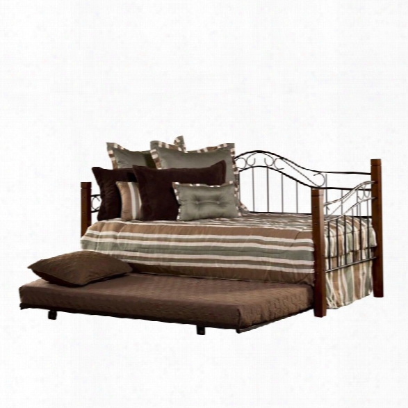 Hillsdale Matson Daybed With Trundle In Cherry And Black