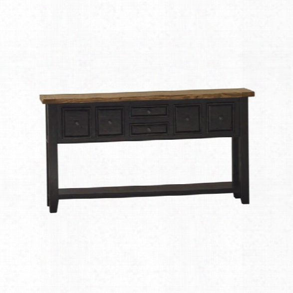 Hillsdale Tuscan Retreat 6 Drawer Console Table In Black