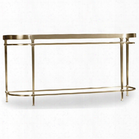 Hooker Furniture Highland Park Glass Top Console Table In Gold
