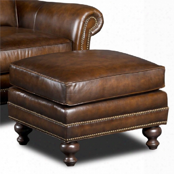 Hooker Furniture Leather Ottoman In Brown