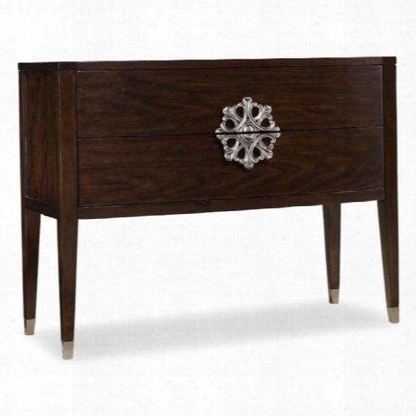 Hooker Furniture Melange 2-drawer Medallion Console In Walnut