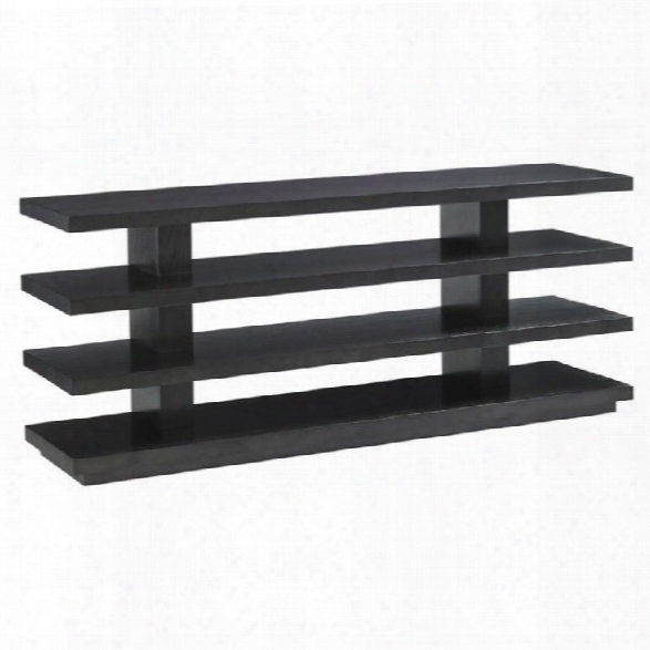 Lexington Carrera Elise Wood Console Table In Carbon Gray