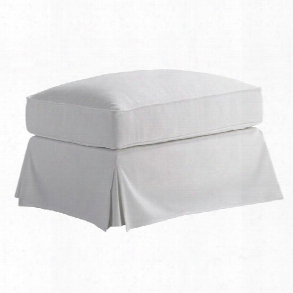 Lexington Coventry Hills Stowe Slipcover Rectangular Ottoman In White