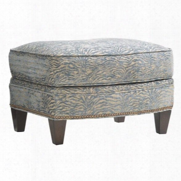 Lexington Oyster Bay Bayville Fabric Ottoman In Milllstone