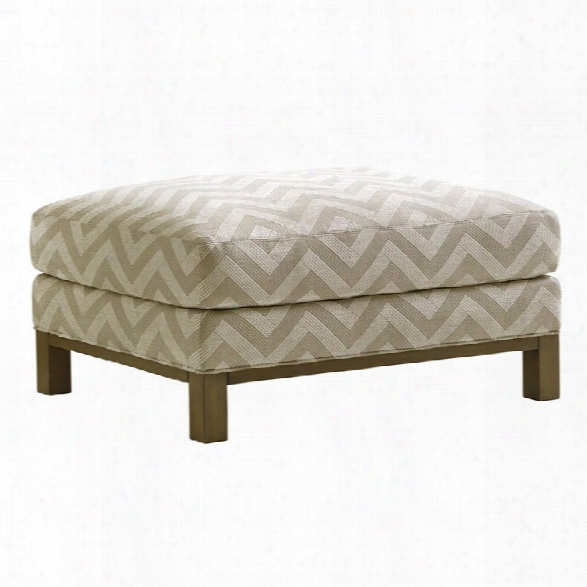 Lexington Shadow Play Chronicle Ottoman In Small Pattern White Ivory