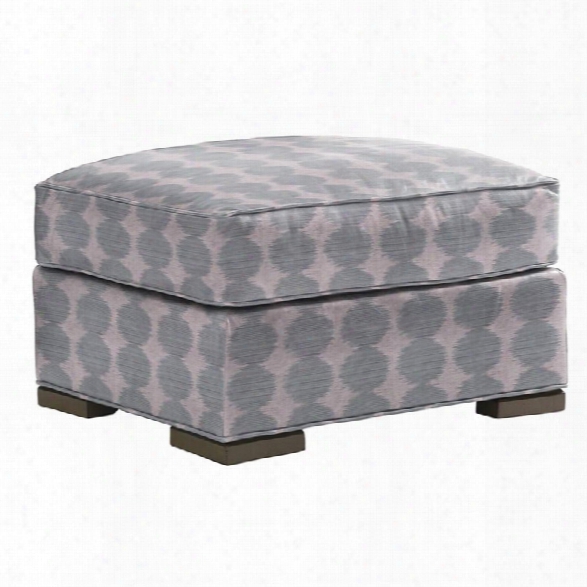 Lexington Shadow Play Delshire Ottoman In Geometric Blue Aqua