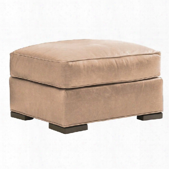 Lexington Shadow Play Delshire Ottoman In Textured Plain Yellow Gold