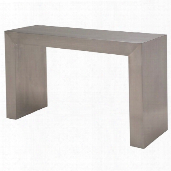 Nuevo Reese Metal Console Table In Silver
