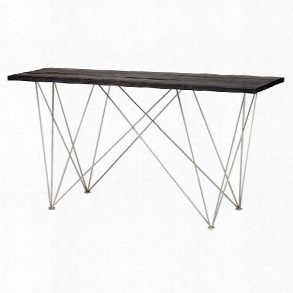 Nuevo Zola Console Table In Ebonized Black