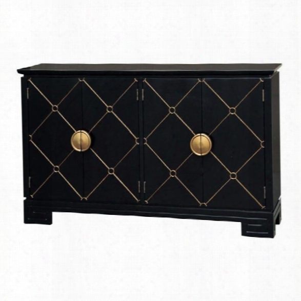 Pulaski Accents Console In Black Hauser And Gold