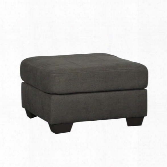 Signature Design By Ashley Furniture Delta City Square Accent Ottoman In Steel