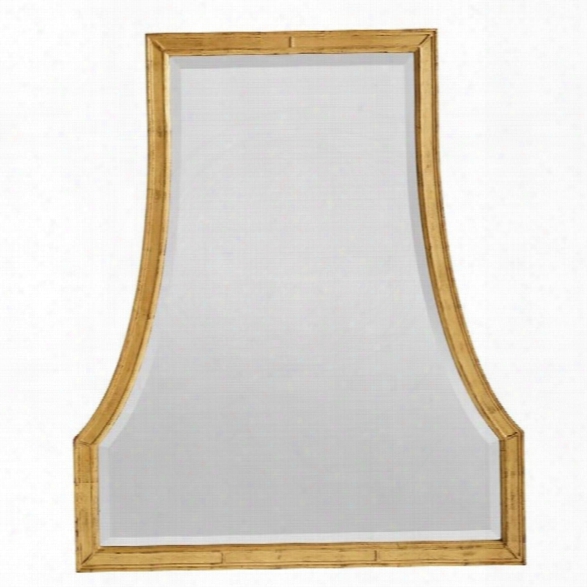 Stanley Havana Crossing Ventana Mirror In Oro Oscuro Gold Leaf